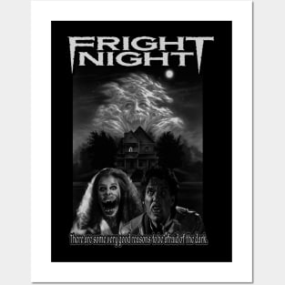 Fright Night, Vintage Horror. ( Black & White Version) Posters and Art